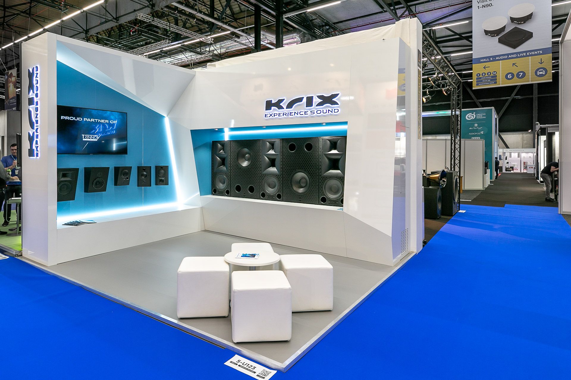 Krix booth at ISE Amsterdam 2020