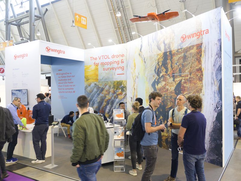 Wingtra booth at Intergeo Stuttgart 2019