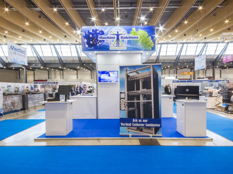 Machine Solutions Messestand auf der Medtec Europe 2018