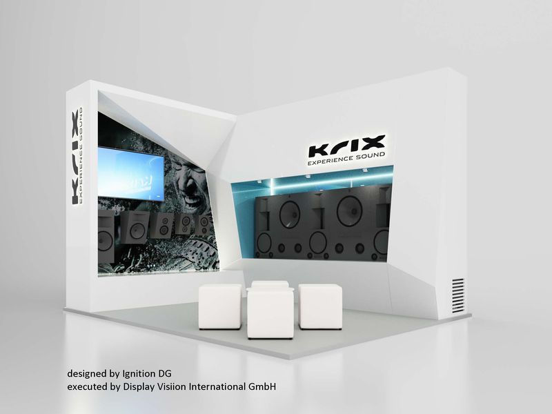 Krix Messestand 3D Rendering