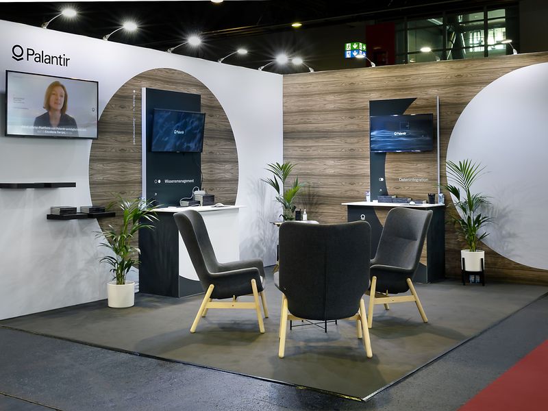 Palantir booth Palantir booth at GPEC Frankfurt 2022